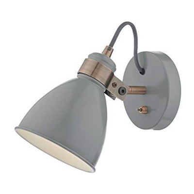 Faretto Singolo Frederick Grigio E Rame Satinato 1 Lampadina