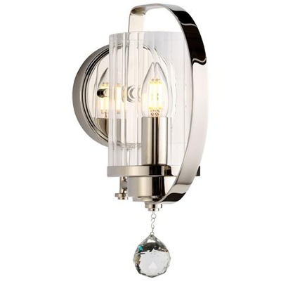 1 Applique Da Parete In Nichel Lucido