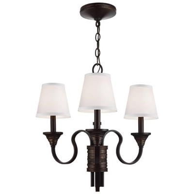 Lampadario A Bracci Multipli A 3 Luci In Ottone Anticato, Finitura Bronzo, Attacco E14