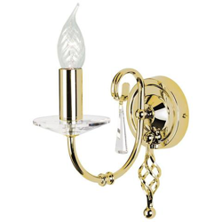 Applique Da Parete A Candela Per Interni A 1 Luce In Ottone Lucido, E14 precio