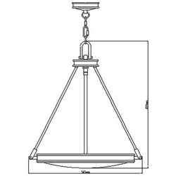 Sospensione A Soffitto A 4 Luci In Ottone, E14 en oferta