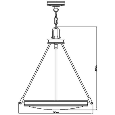 Sospensione A Soffitto A 4 Luci In Ottone, E14