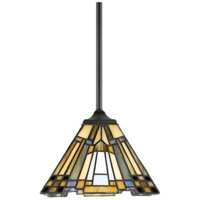 Sospensione A Soffitto A 1 Luce Bronzo, Tiffany, E27