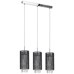 Sospensione A Sospensione Nera A 3 Luci Con Paralume In Cristallo, Attacco E14 precio