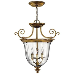 Sospensione Da Soffitto A 3 Luci Piccola In Ottone Lucido, Attacco E14 en oferta