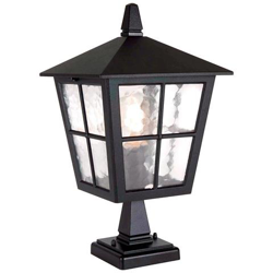 Lanterna Da Esterno A Piantana 1 Luce Nera Ip43, E27 en oferta
