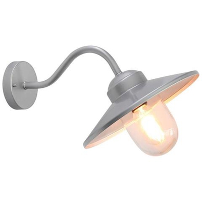 Lanterna Da Parete Cupola Pescatore 1 Luce Da Esterno Luce Argento Ip44, E27