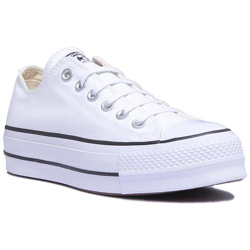 560251c Ct All Star Low Platform Trainer In White Black For Women en oferta
