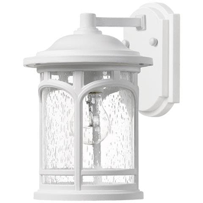 Lanterna Da Parete Media Da Esterno 1 Luce, Bianca, Ip44, E27