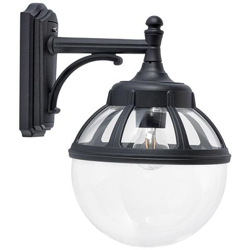Applique Da Esterno Globo 1 Luce Down, Nera, Ip54, E27 en oferta