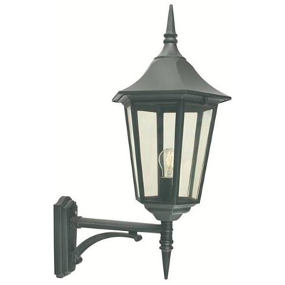 Lanterna Da Parete 1 Luce Da Esterno Con Luce Nera Ip54, Attacco E27