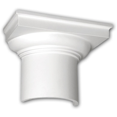 Profhome Decor - Mezzo capitello 115002 Profhome colonna elemento decorativo stile dorico bianco