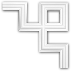 Profhome Decor - Elemento angolare 152286 Profhome elemento decorativo design moderno bianco en oferta