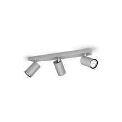 Philips Kosipo Faretto con 3 Punti Luce, Alluminio, Attacco GU10, Lampadina non Inclusa, Grigio precio