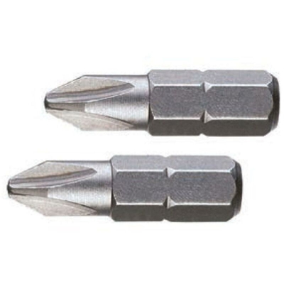 INSERTI A CROCE PHILIPS IN BLISTER 2 PZ PER AVVITATORE mm.25 PH 3 FERR 173056