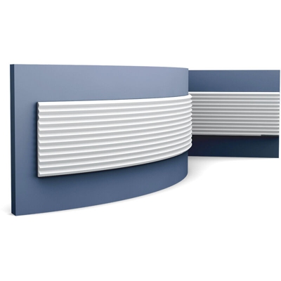 3D Rivestimento murale Decor W108F MODERN ZIGZAG pannello parete elemento decorativo design moderno bianco 2 m - Orac