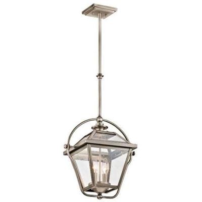 Lanterna A Soffitto A 2 Luci Pendente Peltro Antico, E14