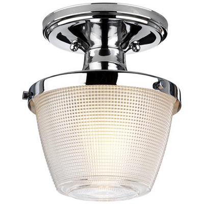 1 Supporto Semi-incasso Leggero, Cromo Lucido, Ip44, E27