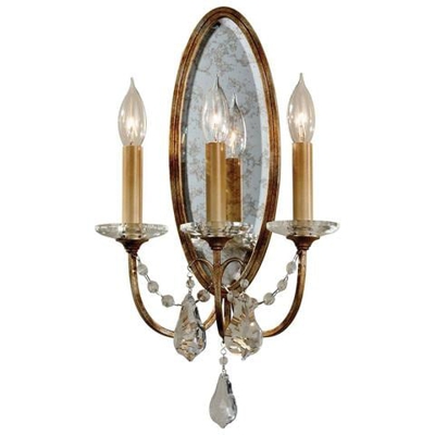 Lampada Da Parete A 3 Luci Per Interni, Bronzo, Attacco E14