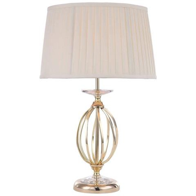 Lampada Da Tavolo A 1 Luce In Ottone Lucido, Attacco E27