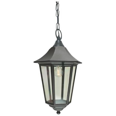 Lanterna A Catena Da Soffitto Per Esterno 1 Luce Nera Ip54, E27