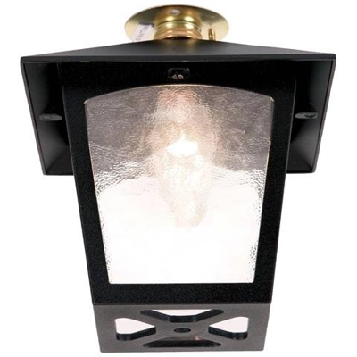 Lanterna Da Soffitto A Filo Da Esterno 1 Luce Nera