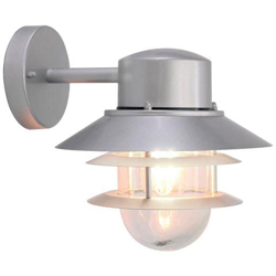 Lanterna Da Parete 1 Luce Da Esterno Argento Ip44, E27 en oferta