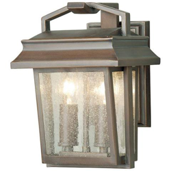 Lanterna Da Parete Per Esterno A 2 Luci Con Luce Bronzo Invecchiato Ip44, Attacco E14 en oferta