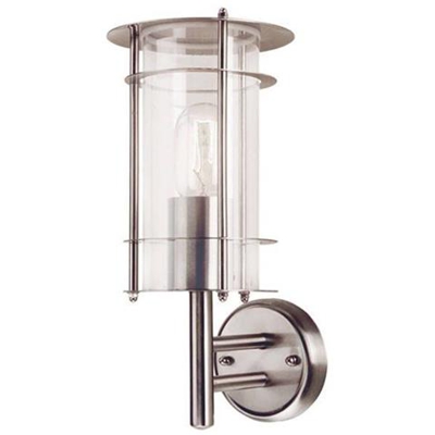 Lanterna Da Parete 1 Luce Per Esterno In Acciaio Inox Ip43, Attacco E27