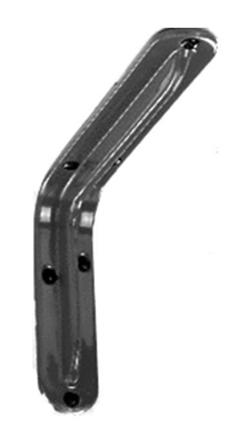 Reggimensola in acciaio stampato nera 25cm