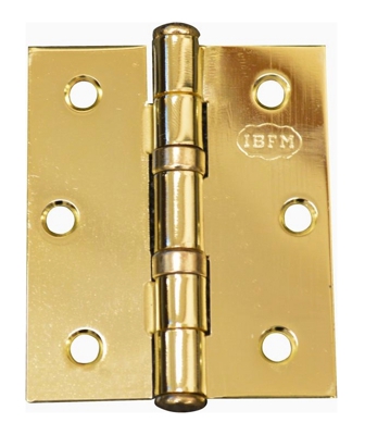 Cerniera Piana per Porta a Libro in Acciaio Ottonato 76x63 mm conf. 2 Pz