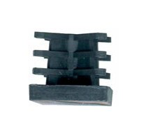 SOTTOPIEDE PUNTALE ALETTATO NERO QUADRO mm 30x30 en oferta