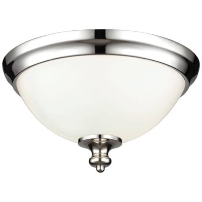 Plafoniera Da Incasso A 2 Luci Nichel Lucido, E27