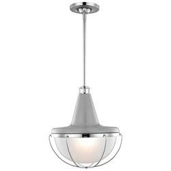 Sospensione A Soffitto A 1 Luce Nichel Lucido, Grigio, E27 precio