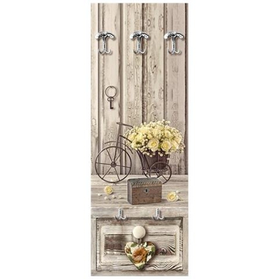 Appendiabiti Da Parete 49x139 Cm Yellow Roses