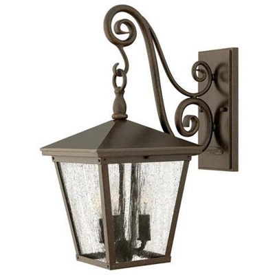 Lanterna 3 Luci Da Esterno A Parete Media Light Regency Bronze Ip44, E14