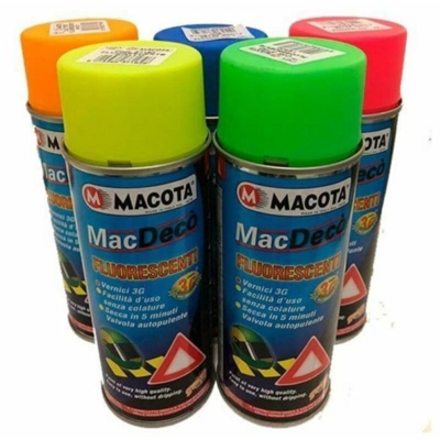 Smalto Multiuso Giallo Fluorescente 400ML Auto Manutenzione Verniciare - Macota