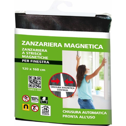 ZANZARIERA IN POLIESTERE CON MAGNETI PER FINESTRA cm 120 x 160 - col. bianco en oferta