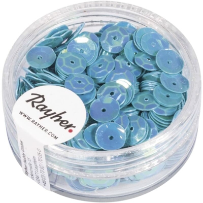 Rayher - Paillette Concave Azzurro Iridiscente 6Mm - 6Gr