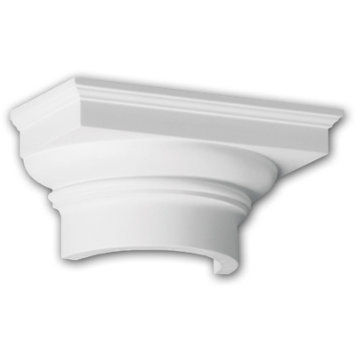 Profhome Decor - Mezzo capitello 115008 Profhome colonna elemento decorativo stile dorico bianco