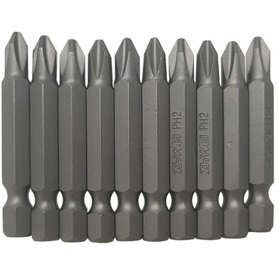 B&s - Set 10PZ punte per avvitatore inserti ph2 punte s2 phillips 00145