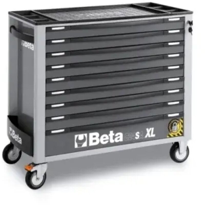 Cassettiera Mobile Con 9 Cassetti, Con Sistema Antiribaltamento Grigio, Modello Lungo - Beta C24SA-XL/9-G