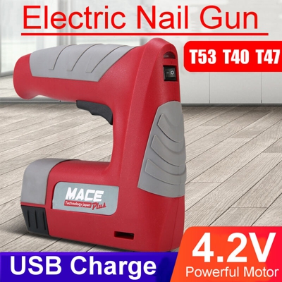 4.2V Interfaccia USB Pistola sparachiodi elettrica Batteria ricaricabile Strumento cordless portatile Batteria al litio ricaricabile Pistola