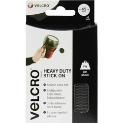 Punti a strappo da incollare Lato morbido e lato rigido, extra forte (Ø) 45 mm Nero 12 pz. - Velcro ® en oferta