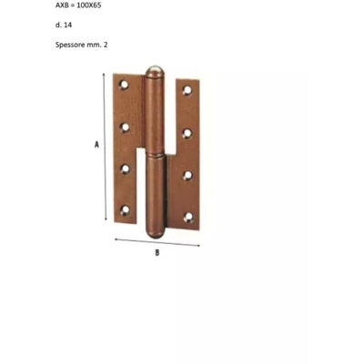 Cerniera 107 Ab 100X65 Dx