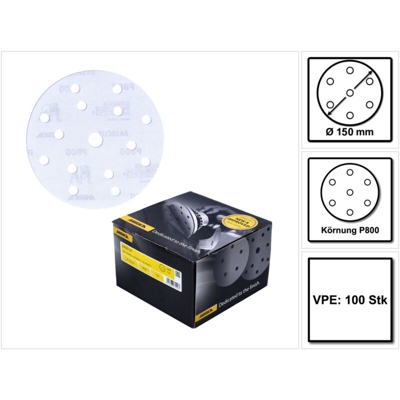 Mirka BASECUT Disco abrasivo Grip 150 mm P800 / 15 fori - 100 pz. ( 2261109981 )