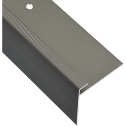 Profili a F per Gradini 15 pz in Alluminio 100 cm Marrone - Marrone - Vidaxl precio