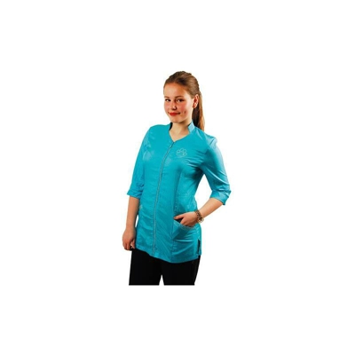 Abito da parrucchiere Aleria blu turchese Bagno ALERIA BLU TURCHIA SIZE S