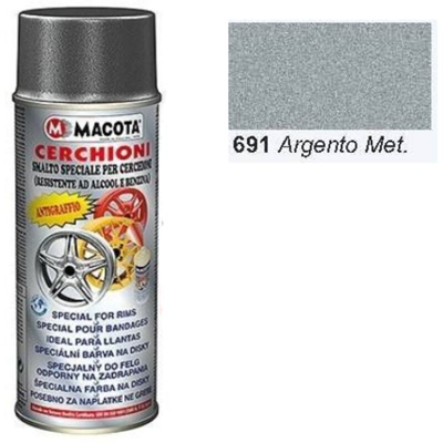 Smalto Speciale Cerchioni Spray 400ML Tuning Argento Metallizzato - Macota