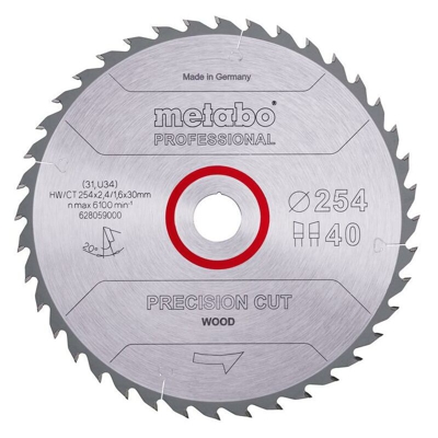 Metabo Lama 'precision cut wood - professional', 254x2,4/1,6x30, Z40 WZ 20° - 628059000